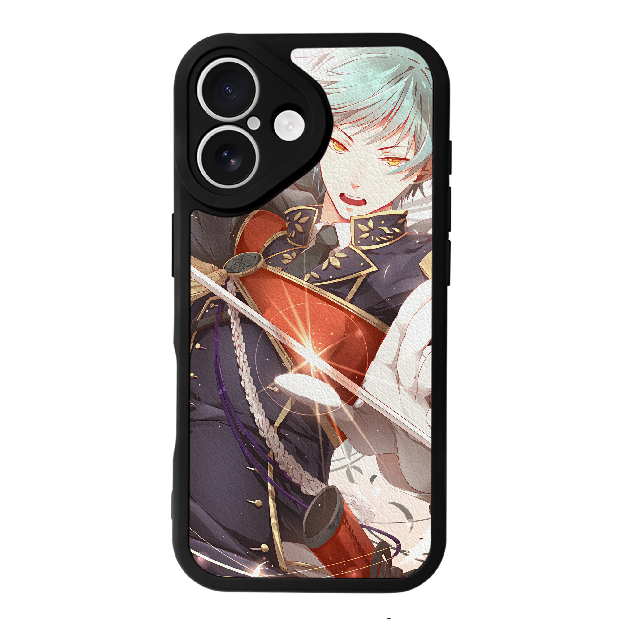 （画像用） 刀剣乱舞 Touken Ranbu 【iPhone 16シリーズ対応】シリコンスマホケース（レザー調） 材質：シリコン
